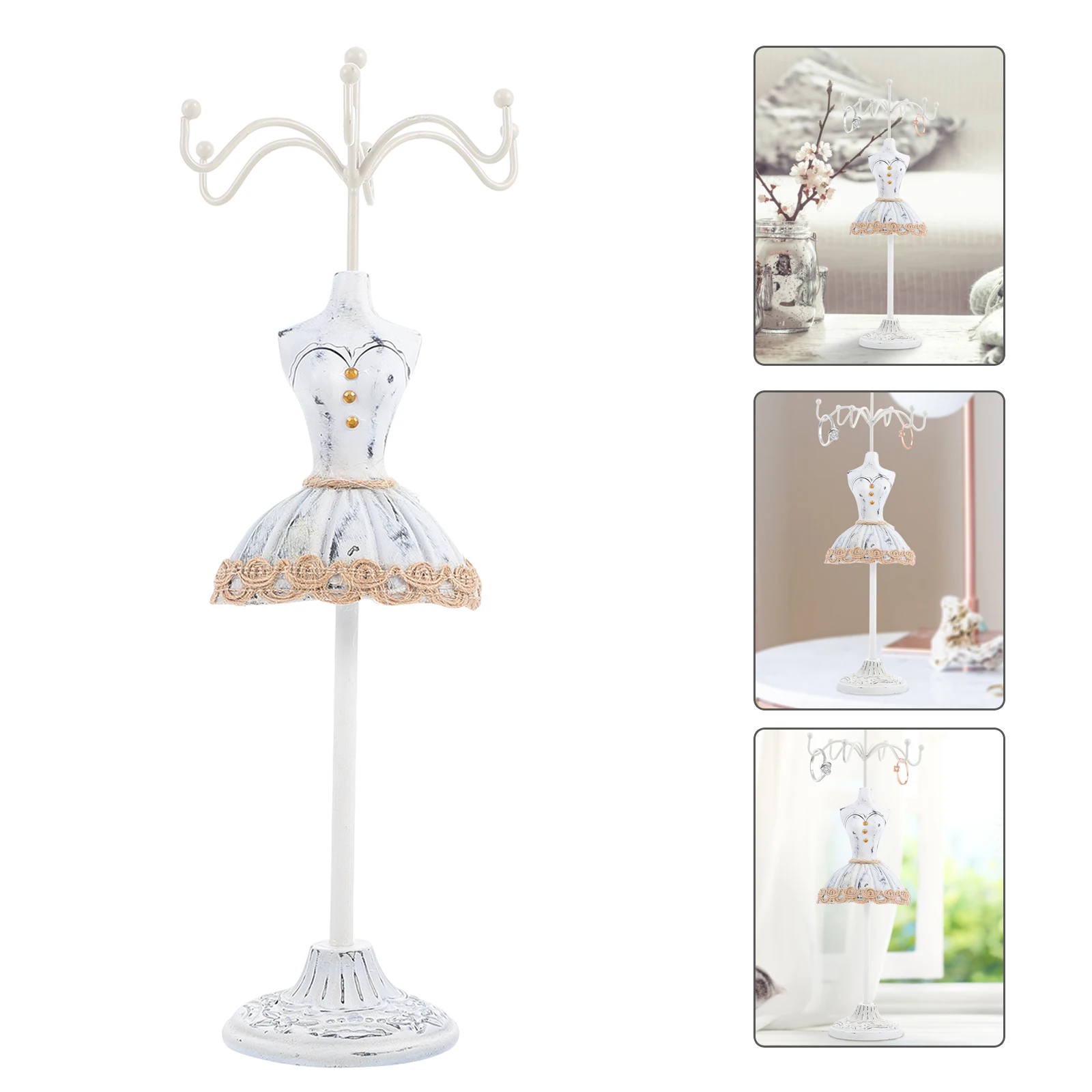 

Rotating Jewelry Stand Exquisite Holder Display Organizer Earring Storage Rack Simple