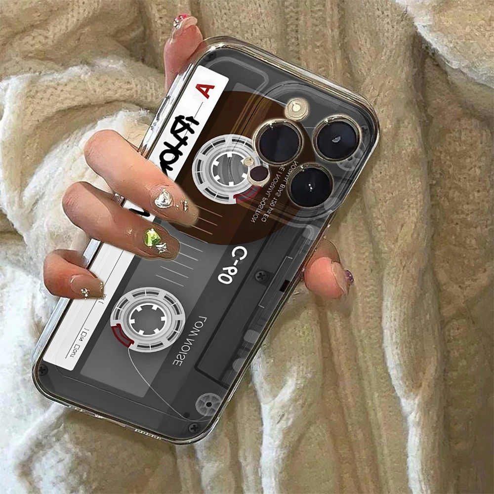 Retro Klare Handyhülle für Xiaomi Redmi Note 14 13 12 11 10 Pro Plus 4G 5G Redmi 13C Transparente TPU Kassetten-Kunst-Cover – Detail 8