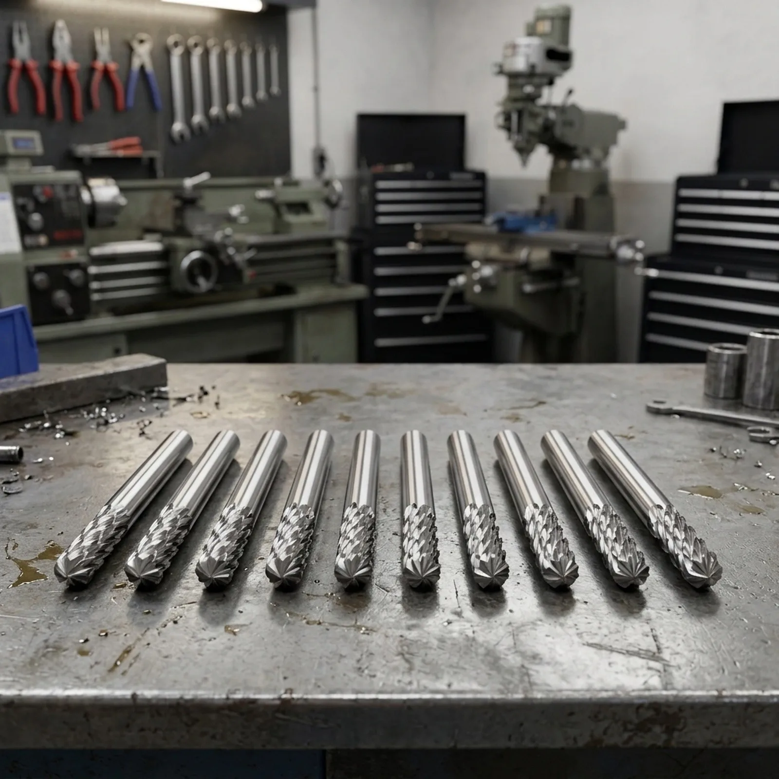 10PCS Carbide Rotary File Burr C Type 3mm Shank For Carbon Steel Stainless Iron Aluminum Metal Polishing Milling Tools