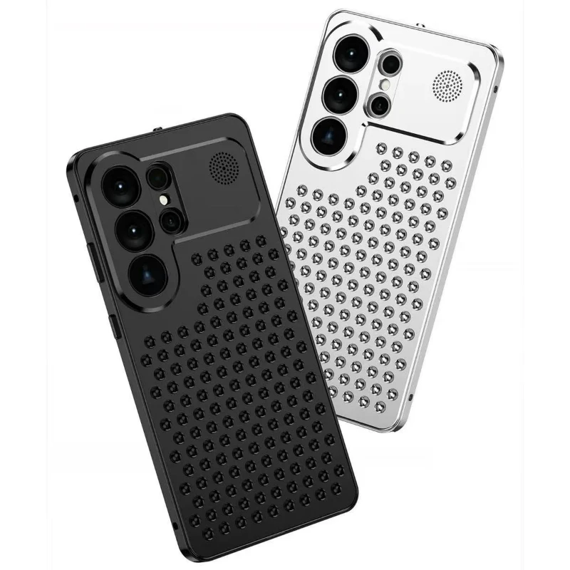 

Aluminum Alloy Heat Dissipation Mesh Metal Case For Samsung Galaxy S26 Ultra S25Ultra S24 S23 Ultra Fragrance Aromatherapy Cover