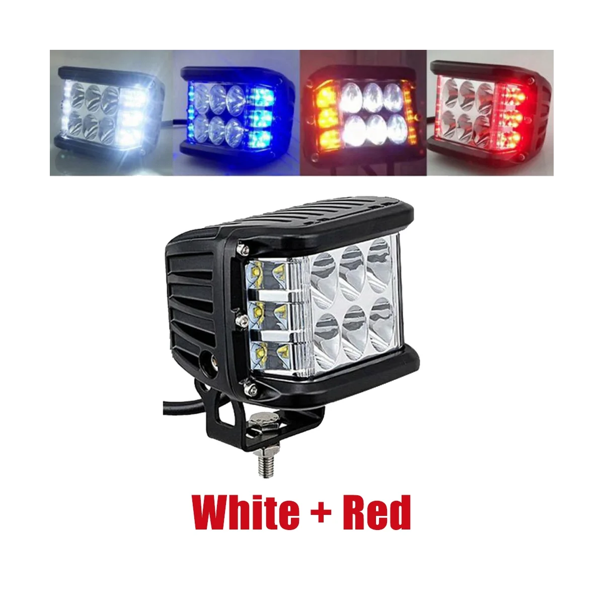 Auto Triple Side Lighted Work Light Dome Light Burst Flashing Light Headlight Spotlight Strobe Light LED Auto Supplies B