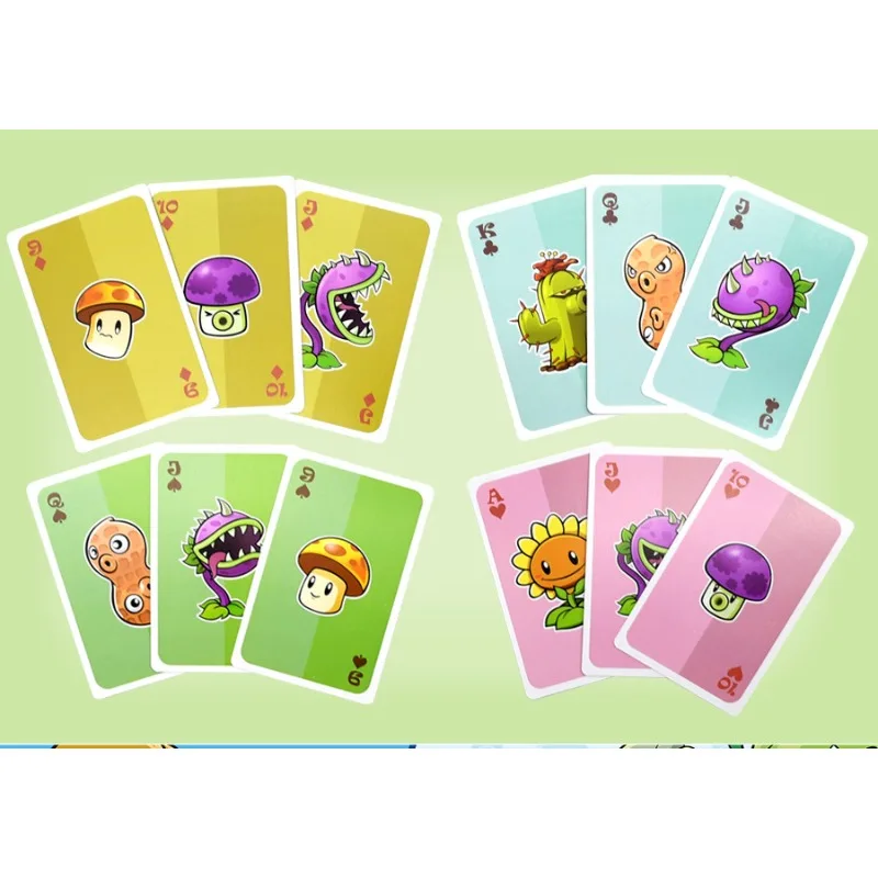 Plants vs. Zombies Kawaii cartoon patroon speelkaarten anime merchandise klein geschenk Leuke kaarten