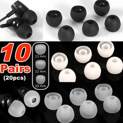 Wired Noise Redução Fone De Ouvido, Silicone Substituição Earplug, Ear Plugs, Soft Earbuds Cap in Ear Headphone Eartip, L, M, S, 10-1 Pares