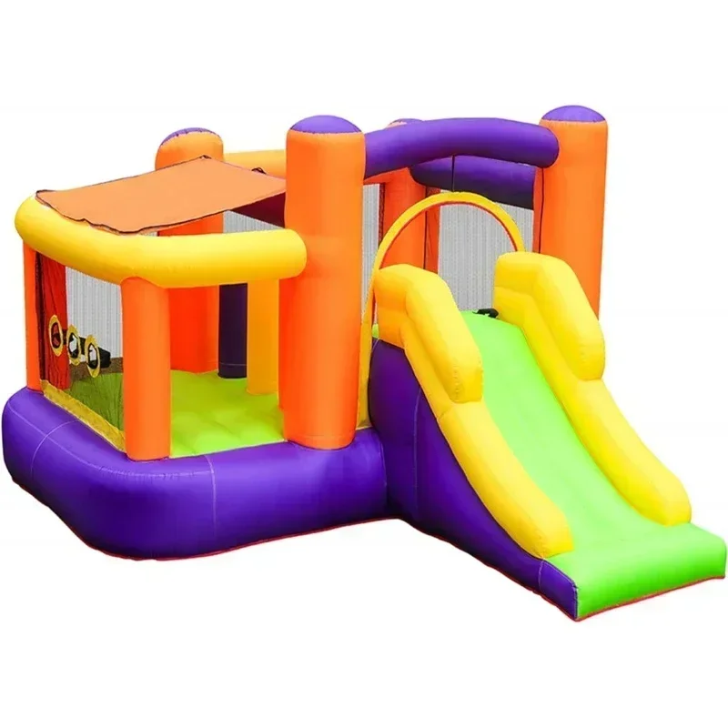 Bounce House with Blower, Inflatable Bouncy for Kids  Toddler Slide Indoor Outdoor, Backyard or , Cast