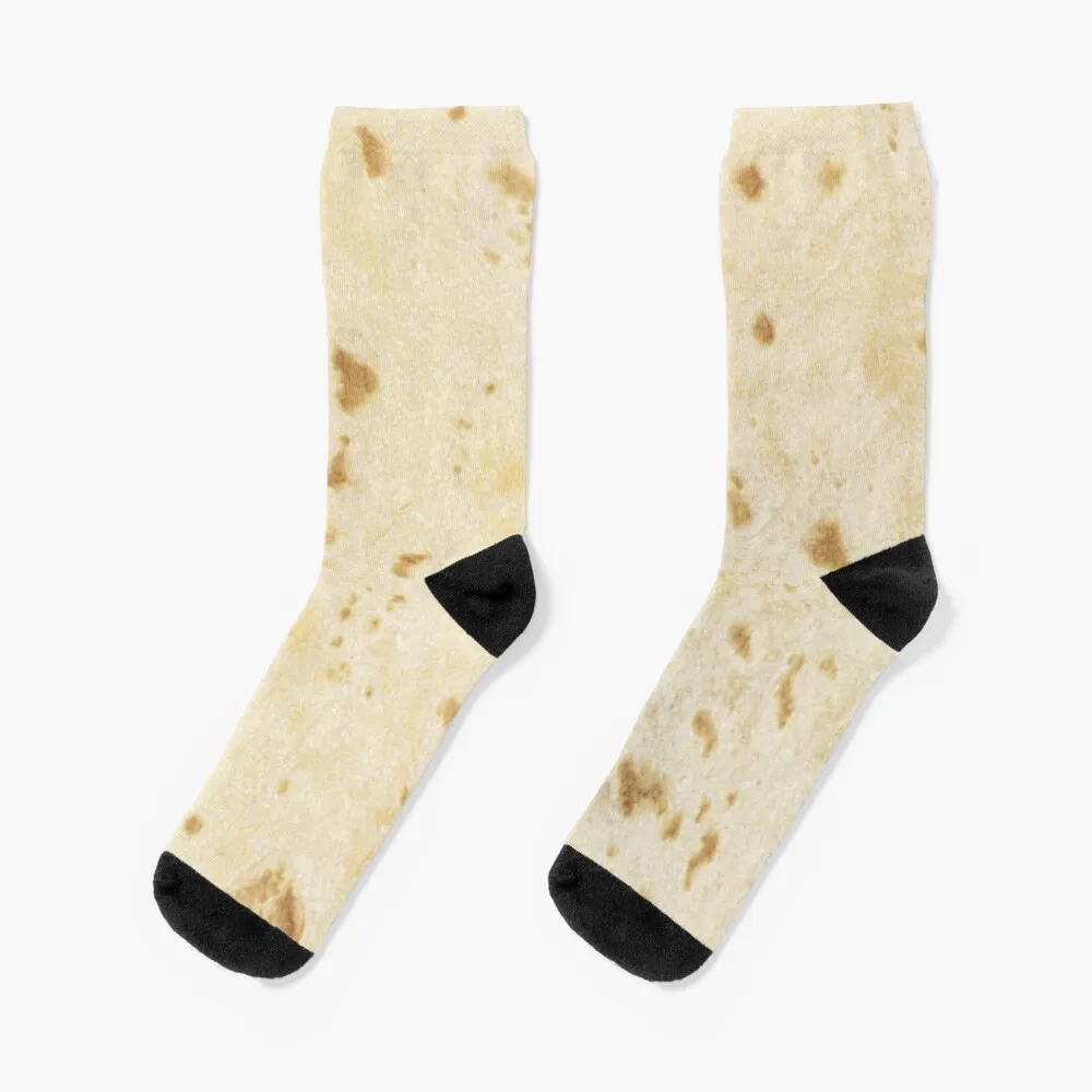 Flour Tortilla Burrito Taco PatternSocks Heated Socks Anti-Slip Socks Man Bamboo Socks Men