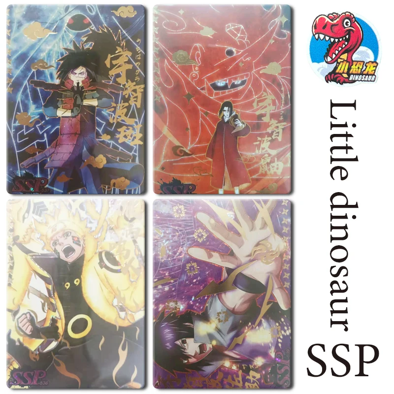 Little Dinosaur Naruto Ssp Series Collection Card Rare Anime Characters Bronzing and Flashing Collection Card Cartoon Toys