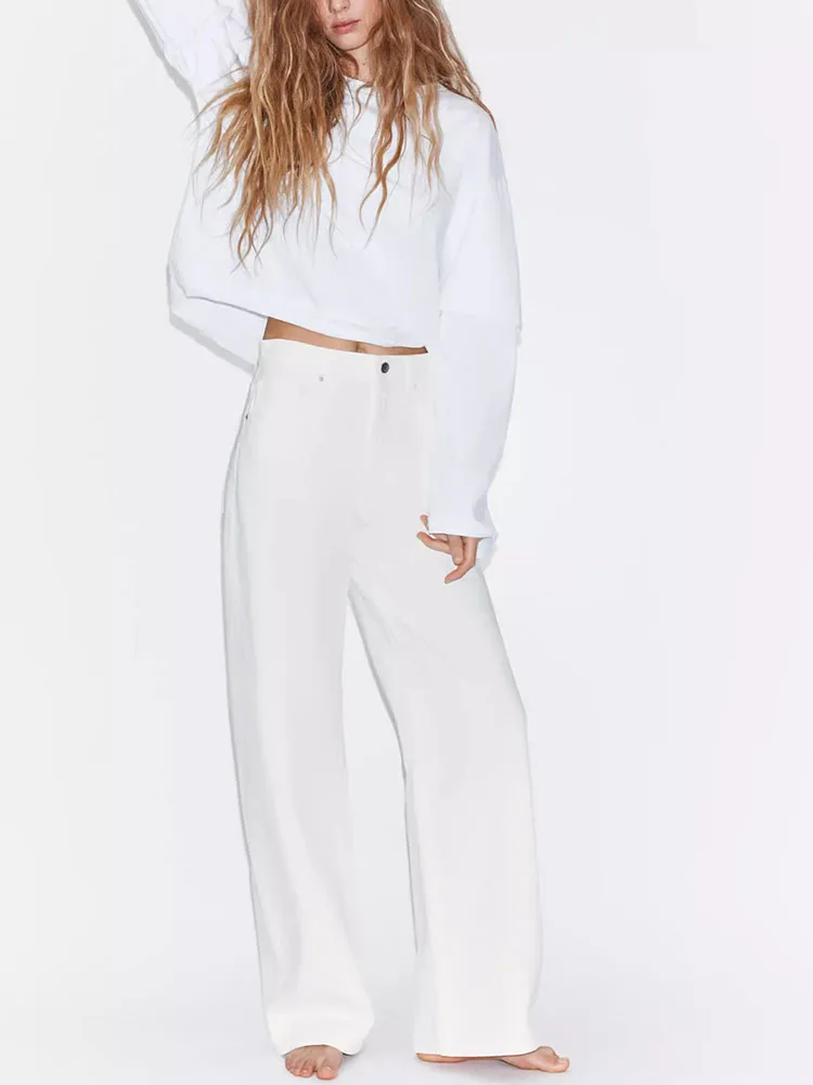 Summer New Women's Fashionable Loose Wide Leg High Waist Casual Denim Pants Versatile Comfortable Daily Wear Premium Quality