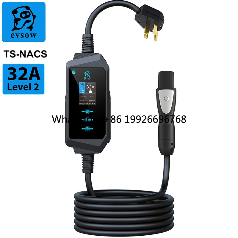 

Портативное зарядное устройство EVSOW 7.6 кВт для электромобилей, зарядная станция переменного тока уровня 2 для быстрой зарядки автомобилей, 22 кВт, новая, для электромобилей с быстрой зарядкой NACS