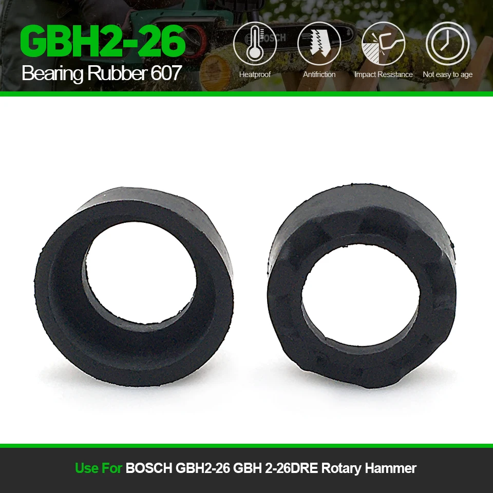 

2Pcs 607 Bearing Rubber Replace For BOSCH GBH2-26 GBH 2-26DRE Rotary Hammer Spare Parts Power Tools Accessories Fast Shipping