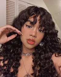 Water Wave Human Hair Wigs With Bangs For Women Full Machine Made Wigs Cheap Brazilian Remy Hair Hair Wigs
