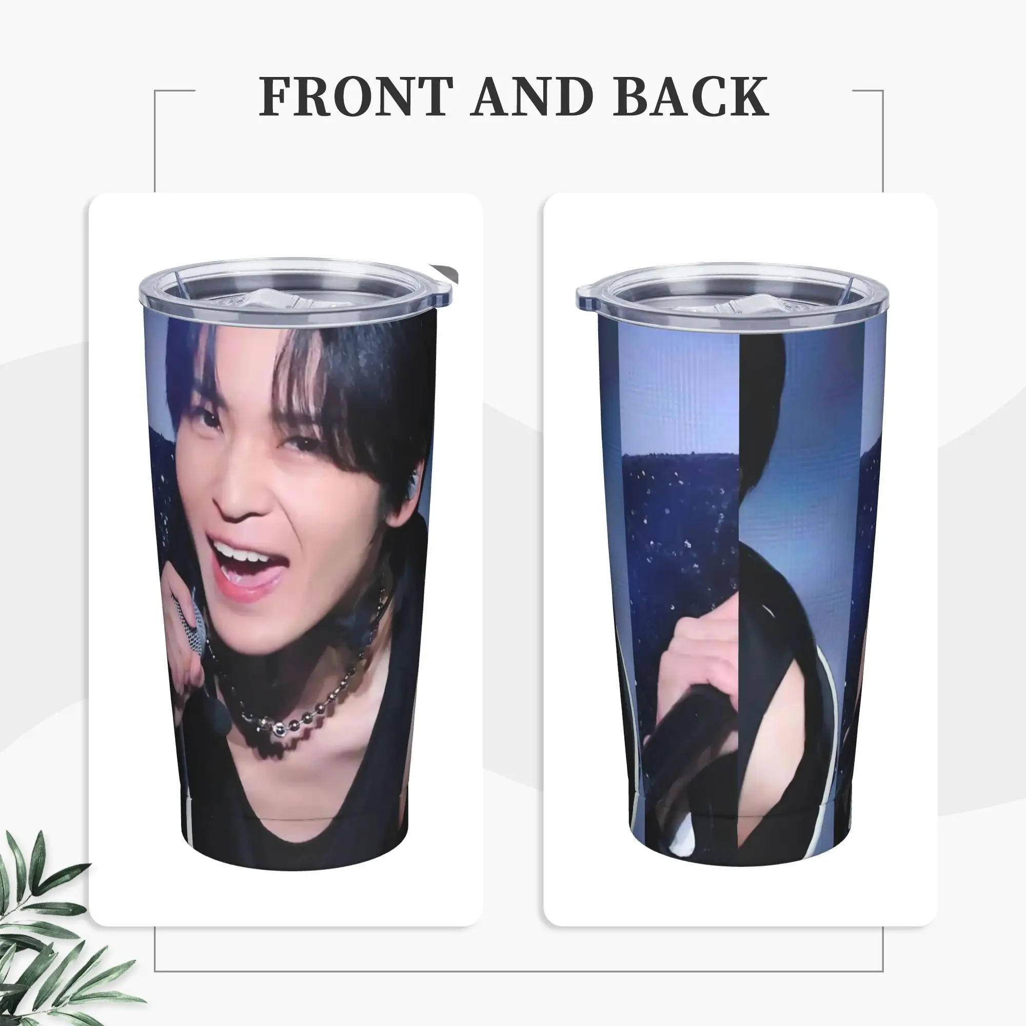 Ren Meguro Japan Singer Insulated Tumbler with Straws  Vacuum Coffee Mugs Double Wall Car Bottle Cup, 20oz