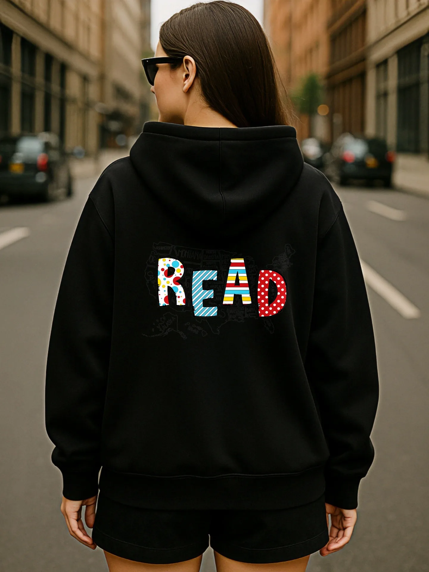 هوديي جرافيك للنساء، طباعة دمية دب لطيفة، نمط جمالي كاجوال، قماش ناعم، ملابس يومية غير رسمية، للشباب #2