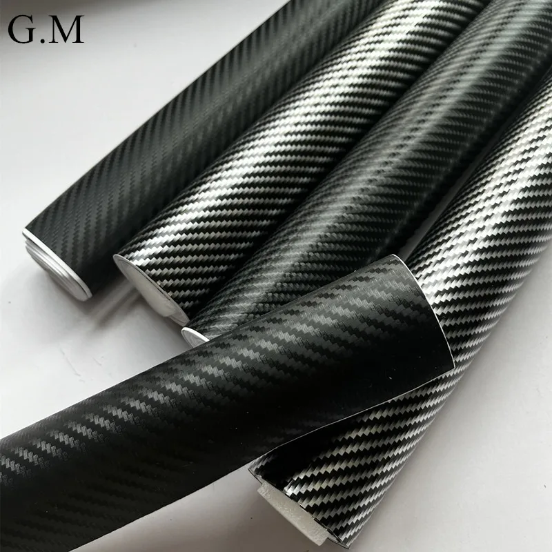 High-Quality Durable Black Carbon Fiber Car Sticker Protective Strip Car Threshold Rearview Mirror Anti-Scratch Vinyl Wrap Film