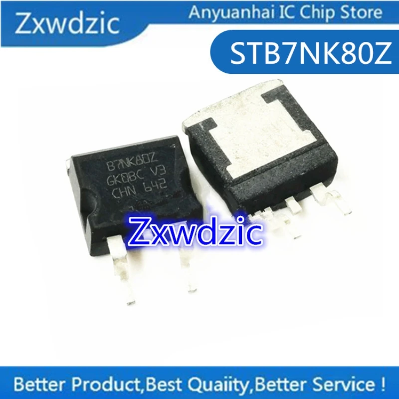 

10pcs New Original STB7NK80Z B7NK80Z TO-263 Field Effect Transistor 800V 5.2A