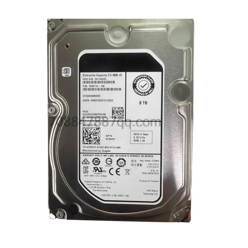 

original 100% authentique 8T 8TB 7.2K 3.5 SATA 0T05HP ST8000NM0055