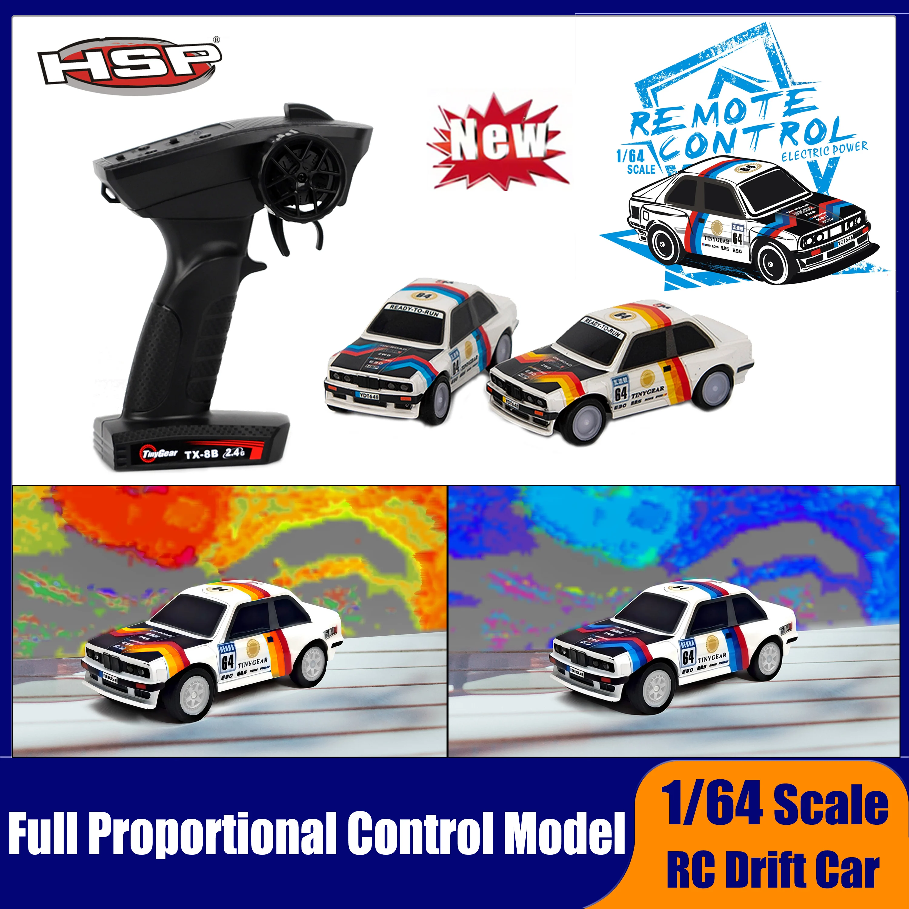 

HSP 1/64 RC Drift Car 2.4G Remote Control Full Proportional RTR Mini Car 2WD Radio Controlled Desk Racing Model for Kids Gifts