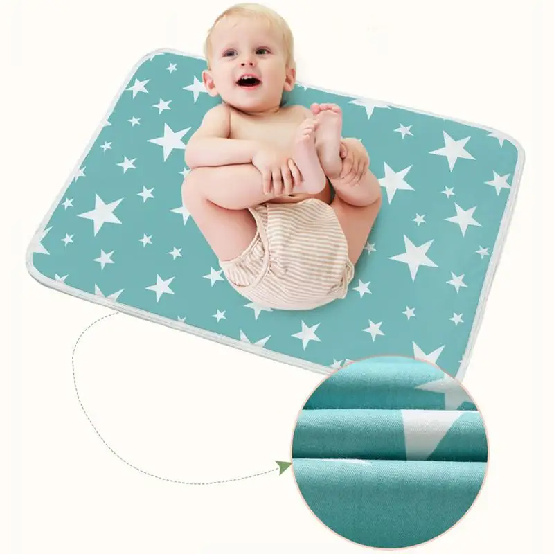 Baby Diaper Changing Mat 19x 27inch Soft Cotton Large Diaper Changer Newborn Waterproof Pads Mattress Floor Play Mats