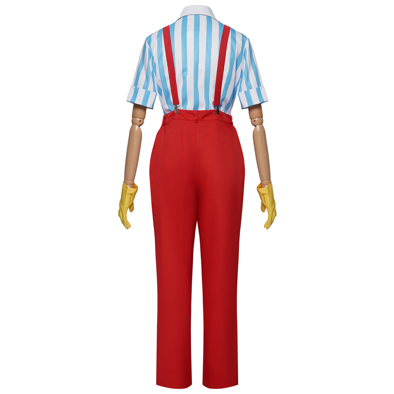 Anime Mesmerizer Cosplay Kostüme Perücke Anime Uniform Damen Gestreiftes Dienstmädchenkleid Hut Schürze Anzug Halloween Anime Rollenspiel Karneval – Detail 4