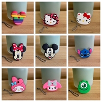 2026 Minnie kitty stitch Key Chains Spider Cartoon Man Cat Key Cover Caps Car Keychain Key Ring Holder Women