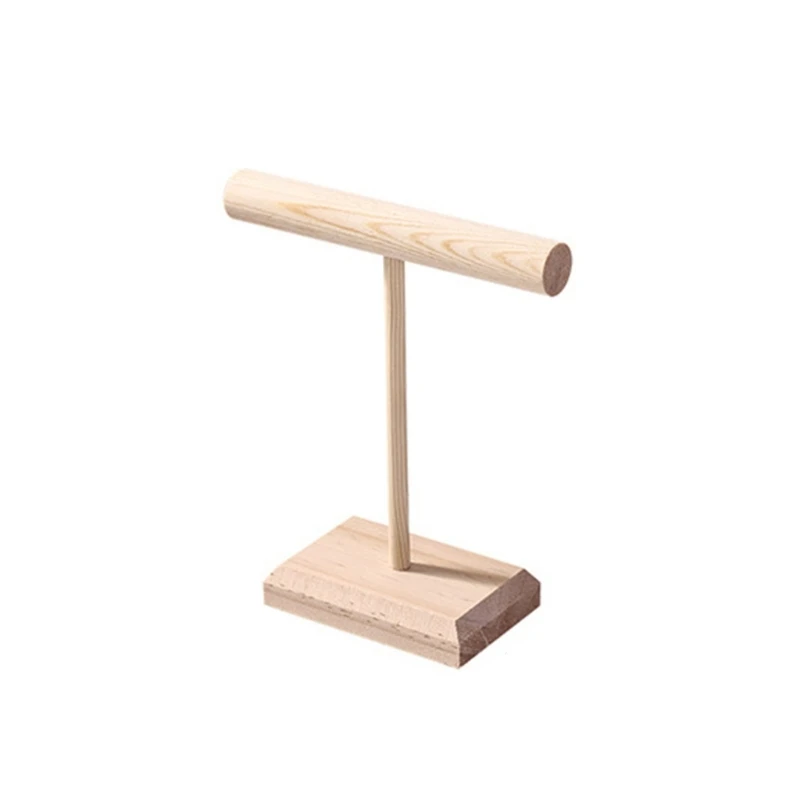 

5asd Large Wooden Jewelry Display Stand for Bracelets and Bangles Hair Band Storage Rack for Storefronts and Craft Fairs