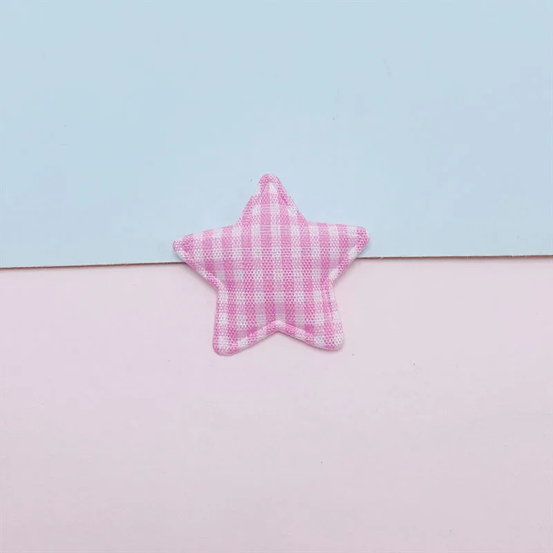 80 Stück 3,5 cm Gitterstoff-Stern-Applikationen mit Polsterung für DIY-Haarspangen, Accessoires, Kleidung, Kopfbedeckungen, Dekorations-Patches – Detail 13