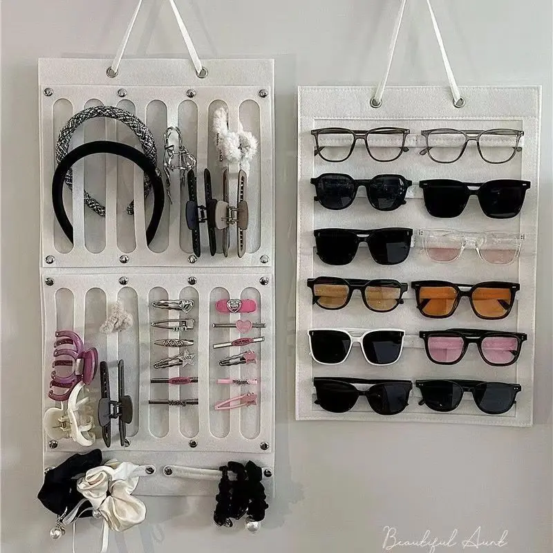 Hair Clip Storage for Women Girls Hair Accessories Hanging Organizer Wall Decor Hair Bows Hair Rope Clasp Glasses Space Saving