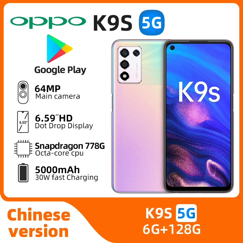 ممن لهم K9S 5G أندرويد 11.0 6.59 "120HZ 2412X1080 شاشة الهاتف الذكي Snapdragon 778G 64.0MP 33W شاحن OTA 5000mAh الهاتف المستعمل