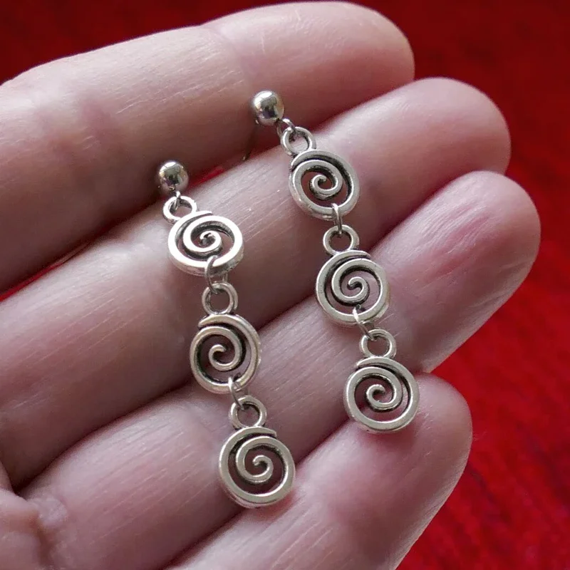 Spiral Earrings, Swirl Earrings, Spiral Jewellery, Spiral Lover, Swirly Gift, Gift for Her, Gift for Girl, Gift for Wife