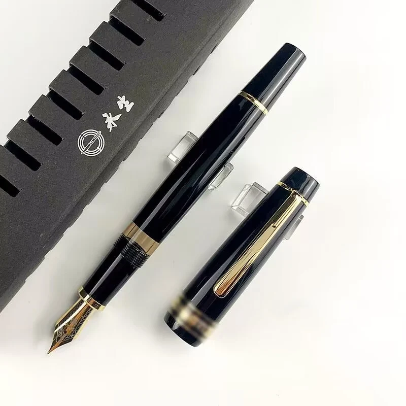 Yong Sheng 629 Fountain Pens Black Blue Red Resin 0.38/0.5 Nib Design Luxury Writing Stationery Windows Vacuum ink suction