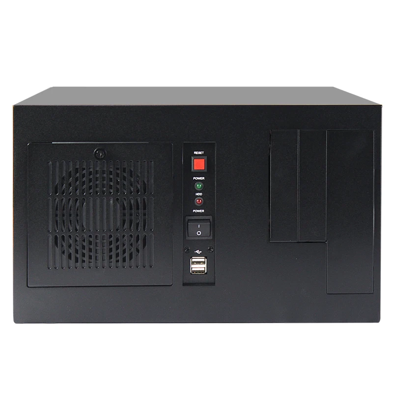2025 New Model Mini ITX PC Case Aluminum Rackmount Wall Mounted 4U Server Case Industrial Computer Case