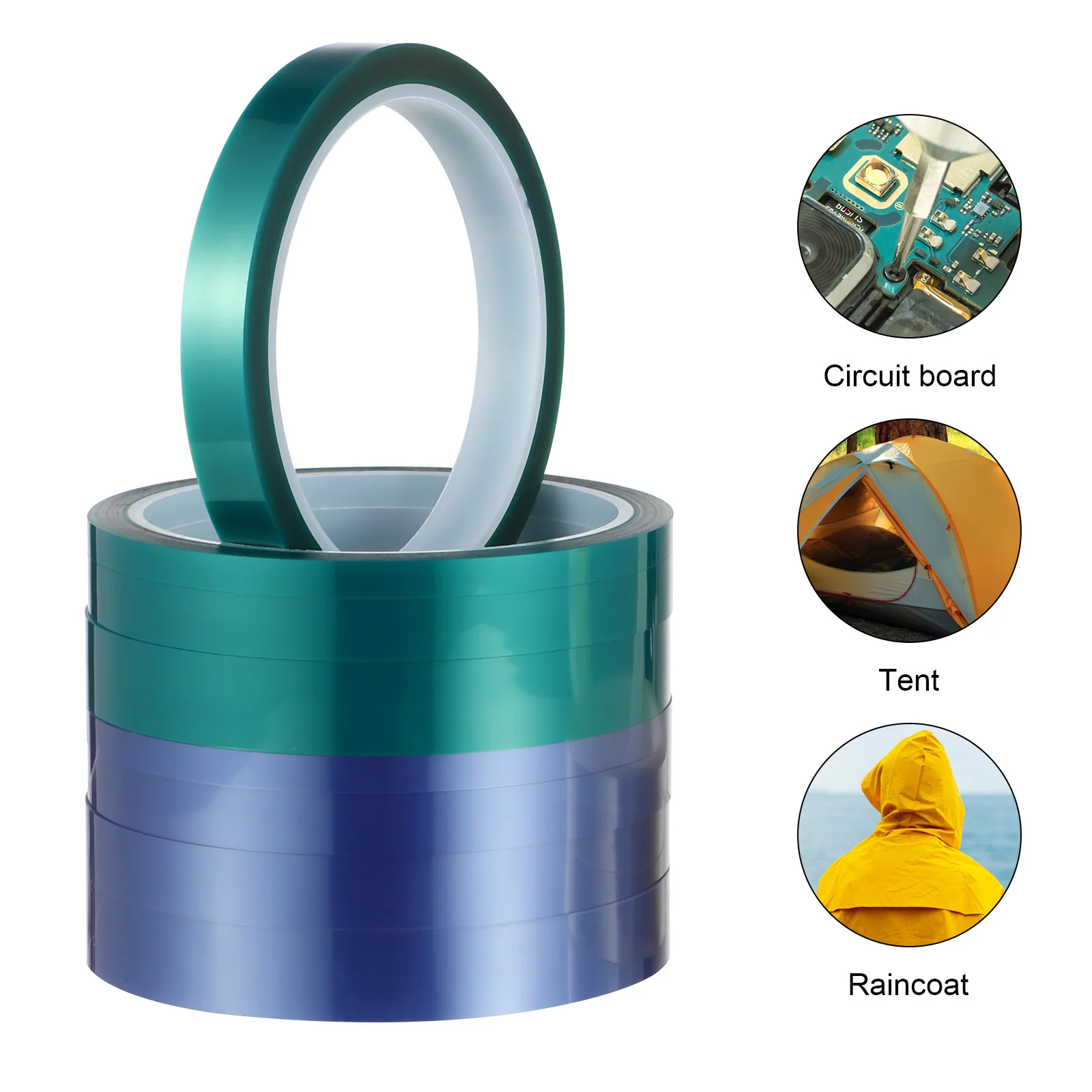 12 Rolls High Temperature Heat Tape Premium Pet Transfer Heat Press Tape for Electronics Printing Sublimation DIY Crafts