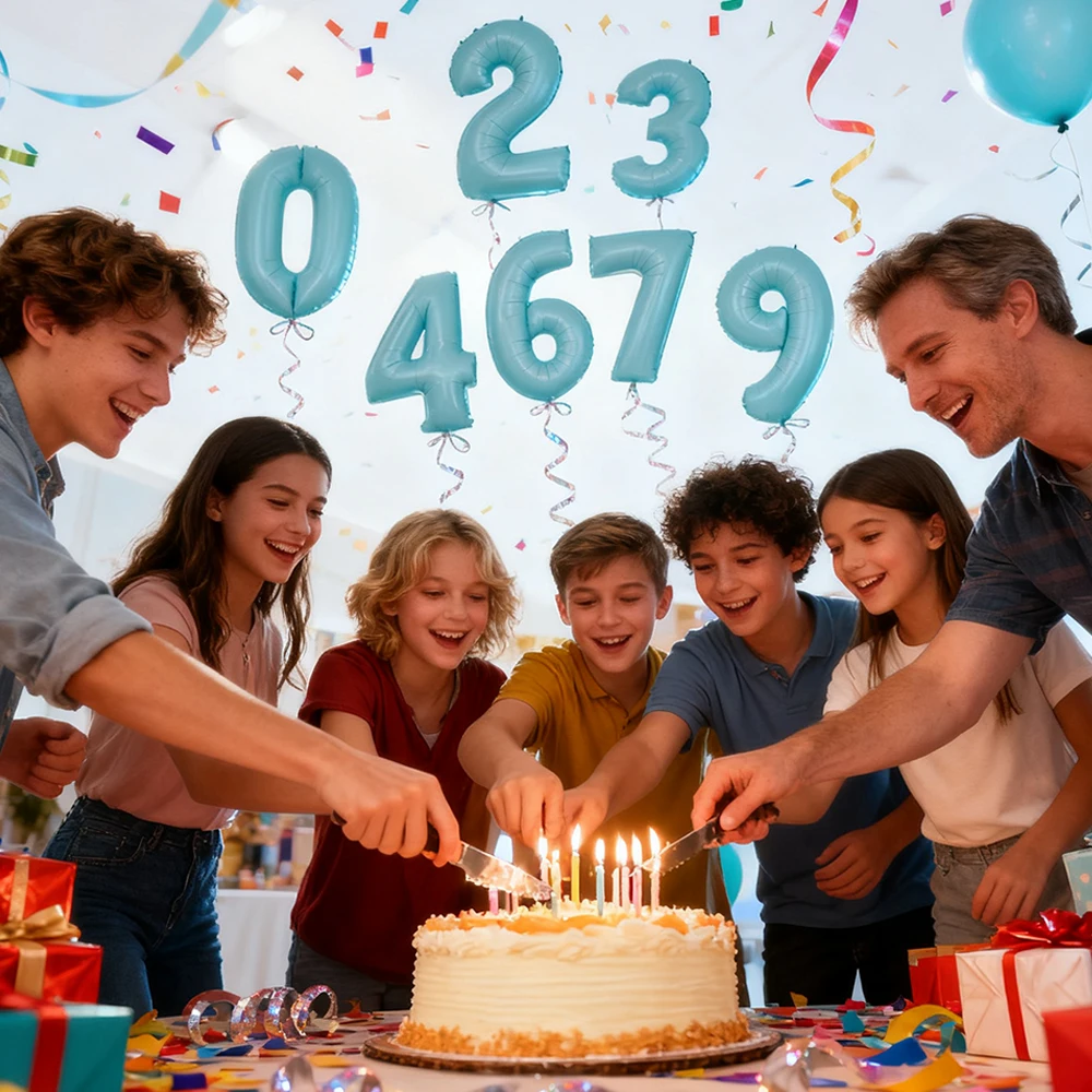

Sky Blue Foil Birthday Balloons 0-9 Helium Number Balloon Happy Birthday Wedding Party Decorations Shower Large Figures Globos