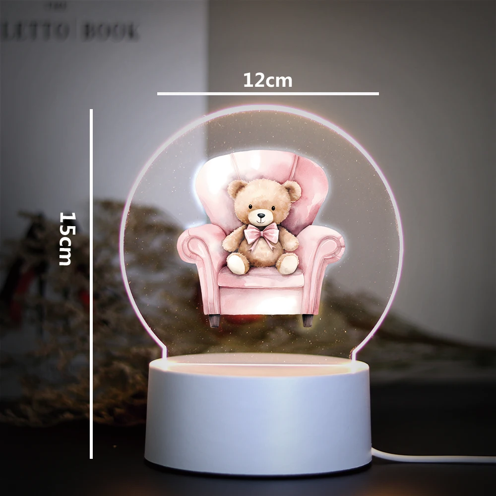 Teddy bear 3D Night Light Kids Toy Birthday Christmas Gifts For Kids Toys 3D Led Night Light Color Changing