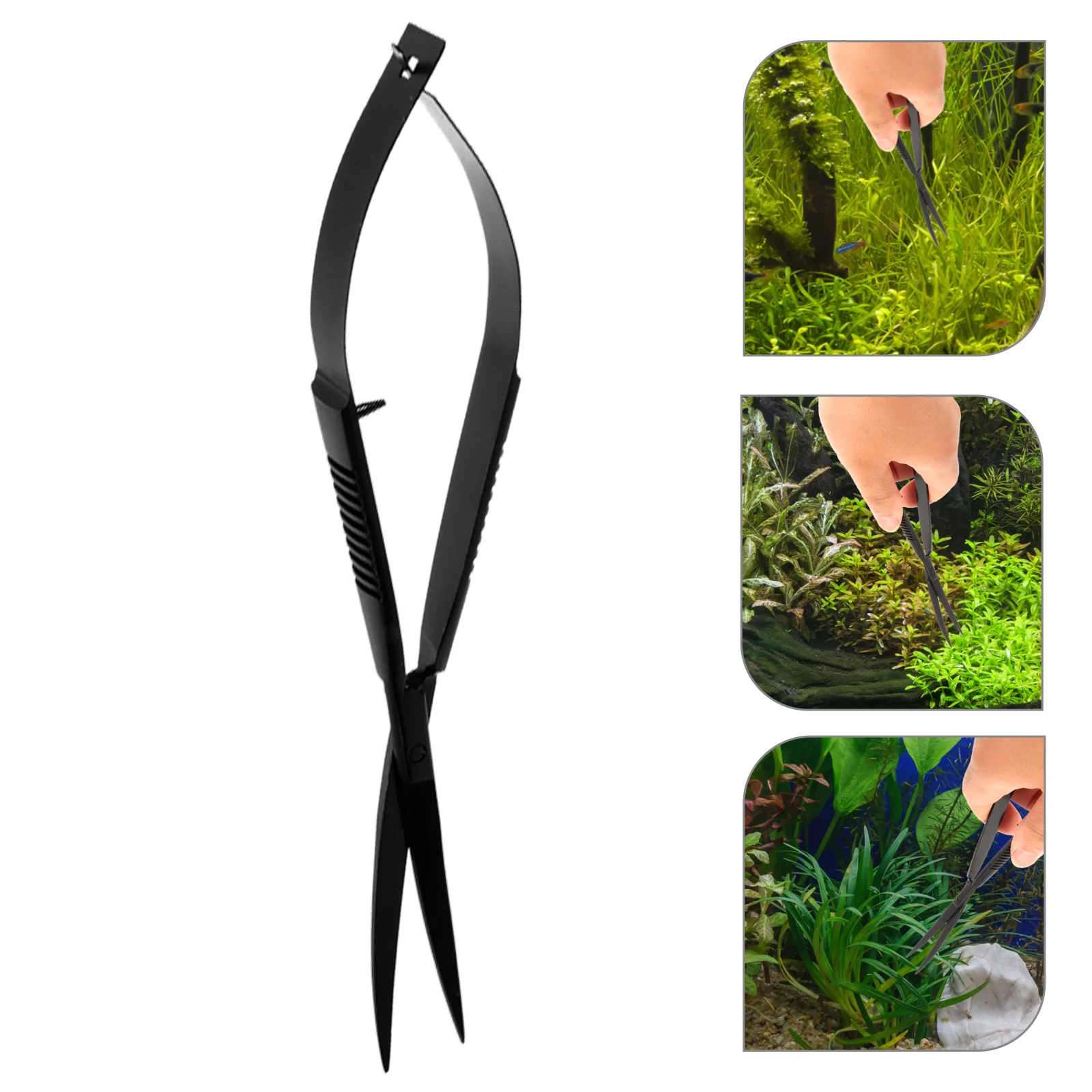 

Aquatic Spring Shears Stainless Water Plant Scissor Aquarium Clipper Professional Fish Bowl