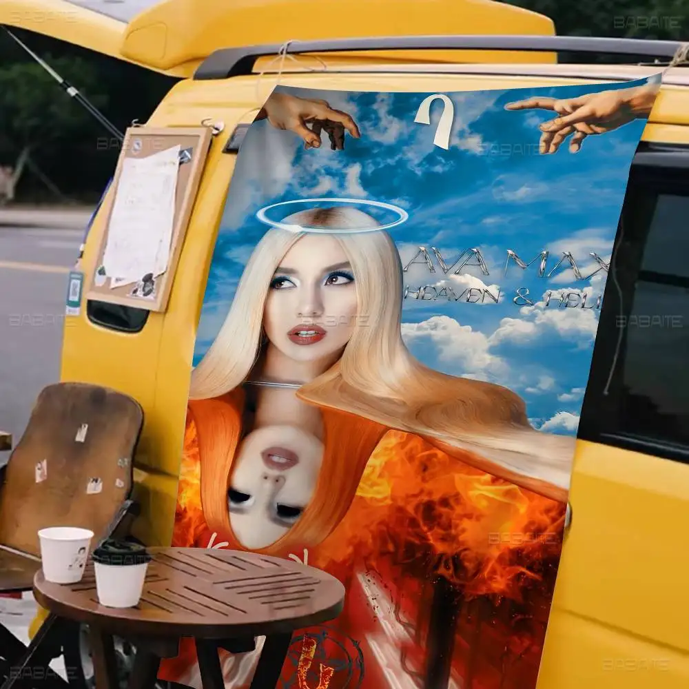 Singer A-Ava M-Max Retro Flags Multiple Choice Living Studio Booth Interior Decoration Banner