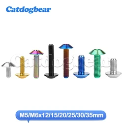 Catdogbear Titanium Bolts Bicycle Screw M5/M6x12/15/20/25/30/35mm Torx Head Bolt for Motorcycle Bicycle Fastener Accessory