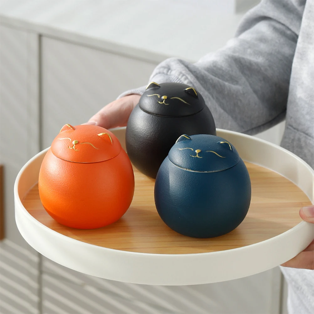 

Ceramic Tea Can Portable Airtight Lid Design Keeps Tea Fresh Suitable for Multiple Scenarios Storage Can Food Storage Jar
