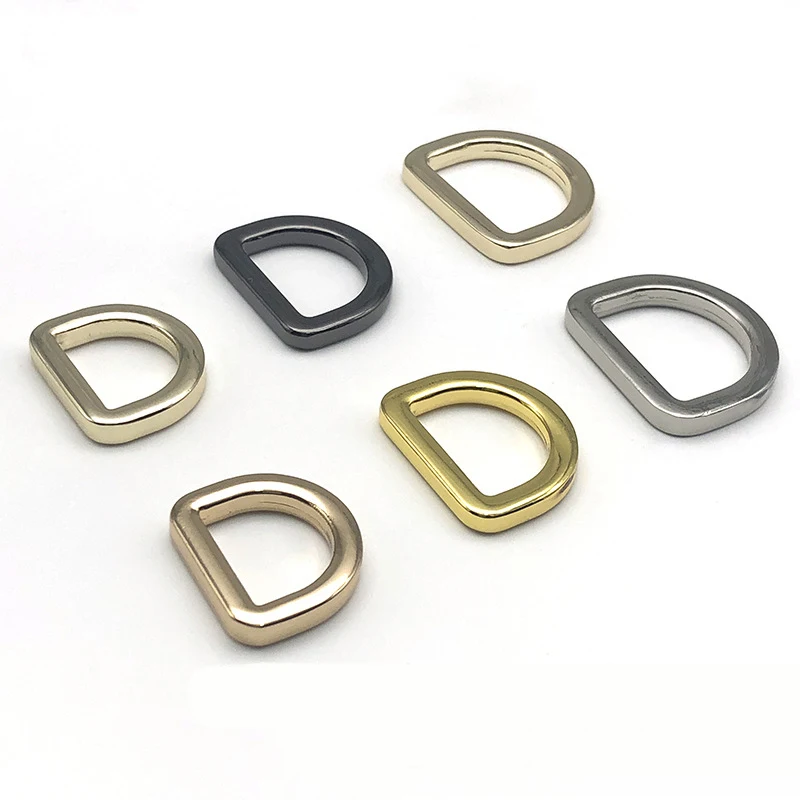 50Pcs/lot 13-19mm Bag Strap Metal Buckles D Ring Belt Buckle Clasp Leather Craft Garment Handbag Webbing Hook Connector DIY Part