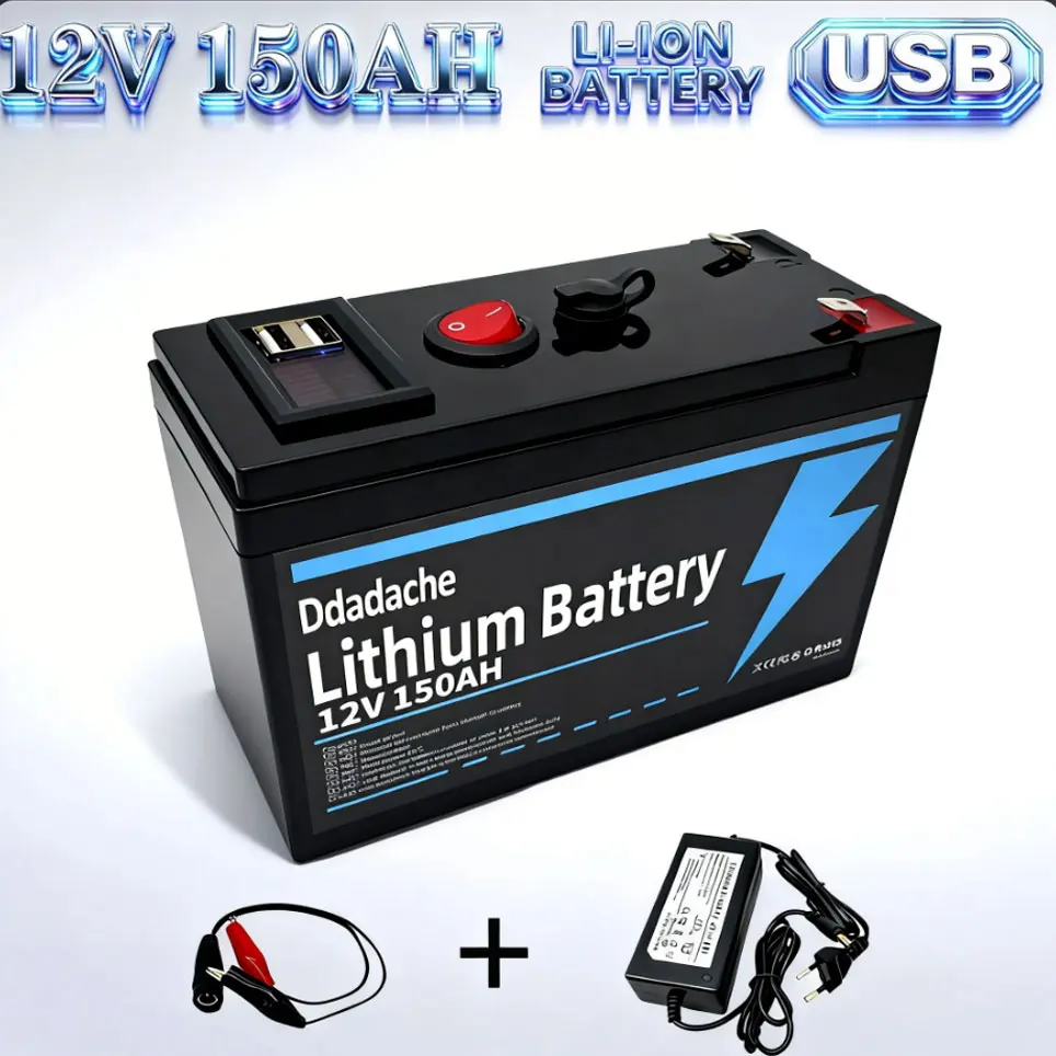 ? LiFePO4 12V 150Ah lithiumbatterij, voor UPS, kajakviszoeker, zonnepaneel, elektrisch speelgoed, scooter, camper, boot
