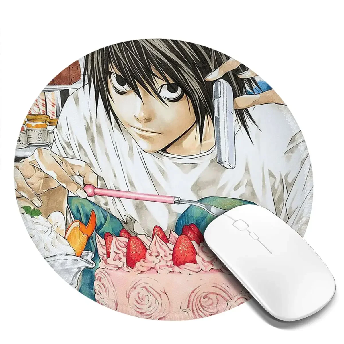 Deaths Notes Ryuk Anime Round Mouse Pad Computer Keyboard Mouse Mat Gaming Laptop Desk Mat Office Table Mats