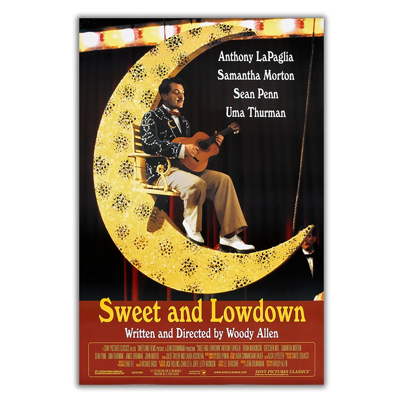 WM3220 Sweet and Lowdown Classic Movie HD Silk Fabric Poster Art Decor Indoor Painting Gift
