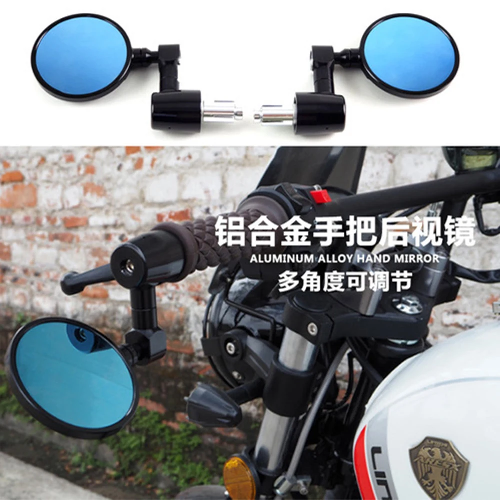 Nordson 22MM CNC Aluminum Motorcycle Black Round Handle Bar End Rearview Side Mirrors Racer For Honda Suzuki Kawasaki BMW KTM