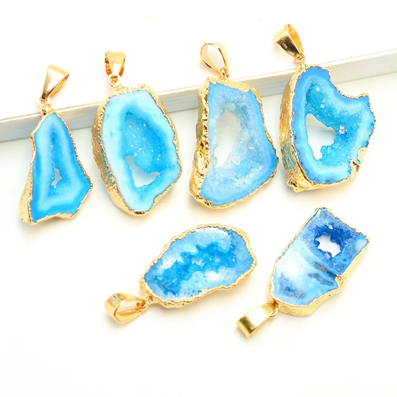 Wholesale 10pcs/lot Natural Irregular Agate Pendant Charms for Jewelry Bulk Making Bracelet Necklaces Accessories Fast Shipping