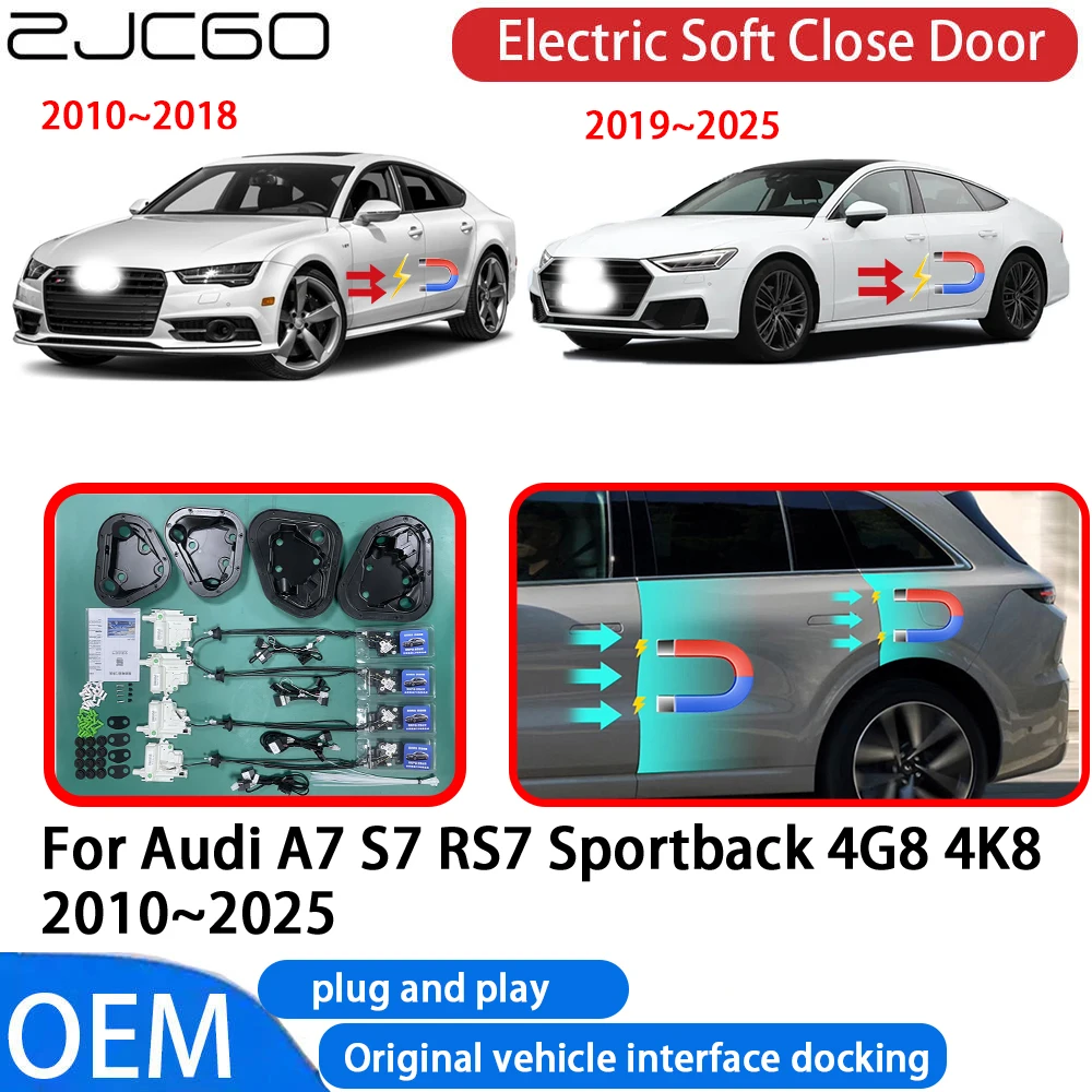 

ZJCGO for Audi A7 S7 RS7 Sportback 4G8 4K8 2010-2025 Car Automatic Electric Soft Close Door Closer System OEM Plug and Play