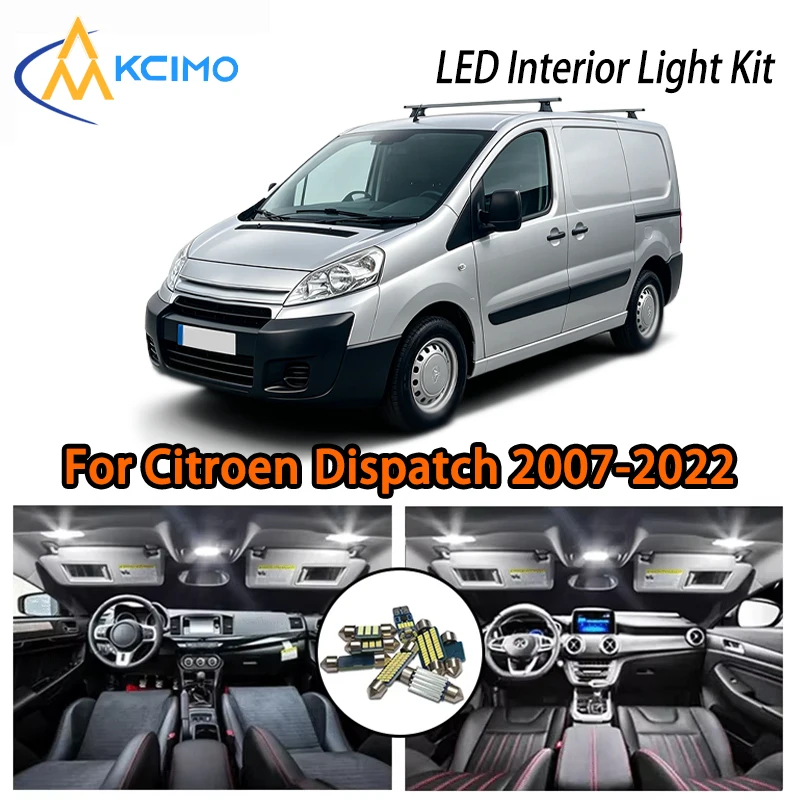 

LED Kit For Citroen Dispatch 2007-2022 Interior Lights, Two Colors Choice Super Bright White Ice blue