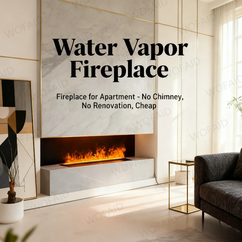 

Eco Smart Water Atomized Fireplace 3D Colorful Flame Evaporative Home Interior Decoration with Flickering Effect for Any Room