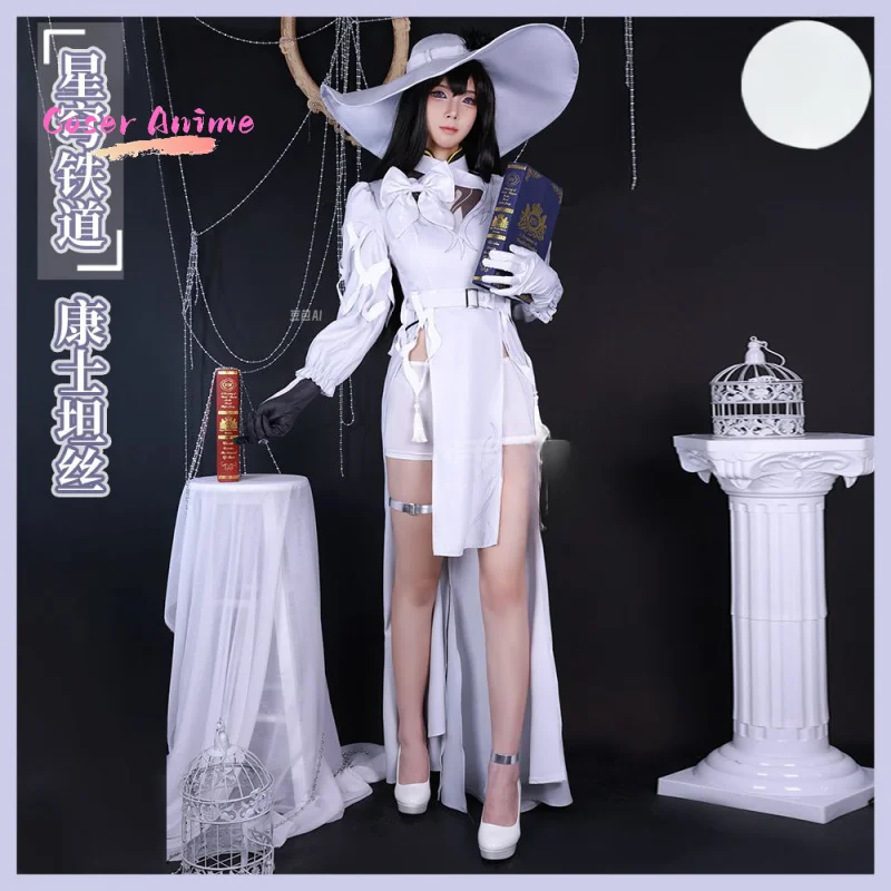 게임 혼카이: 스타 레일 콘스탄스 코스프레 의상 유니폼 할로윈 카니발 파티 크리스마스 놀이 역할 의류 의류