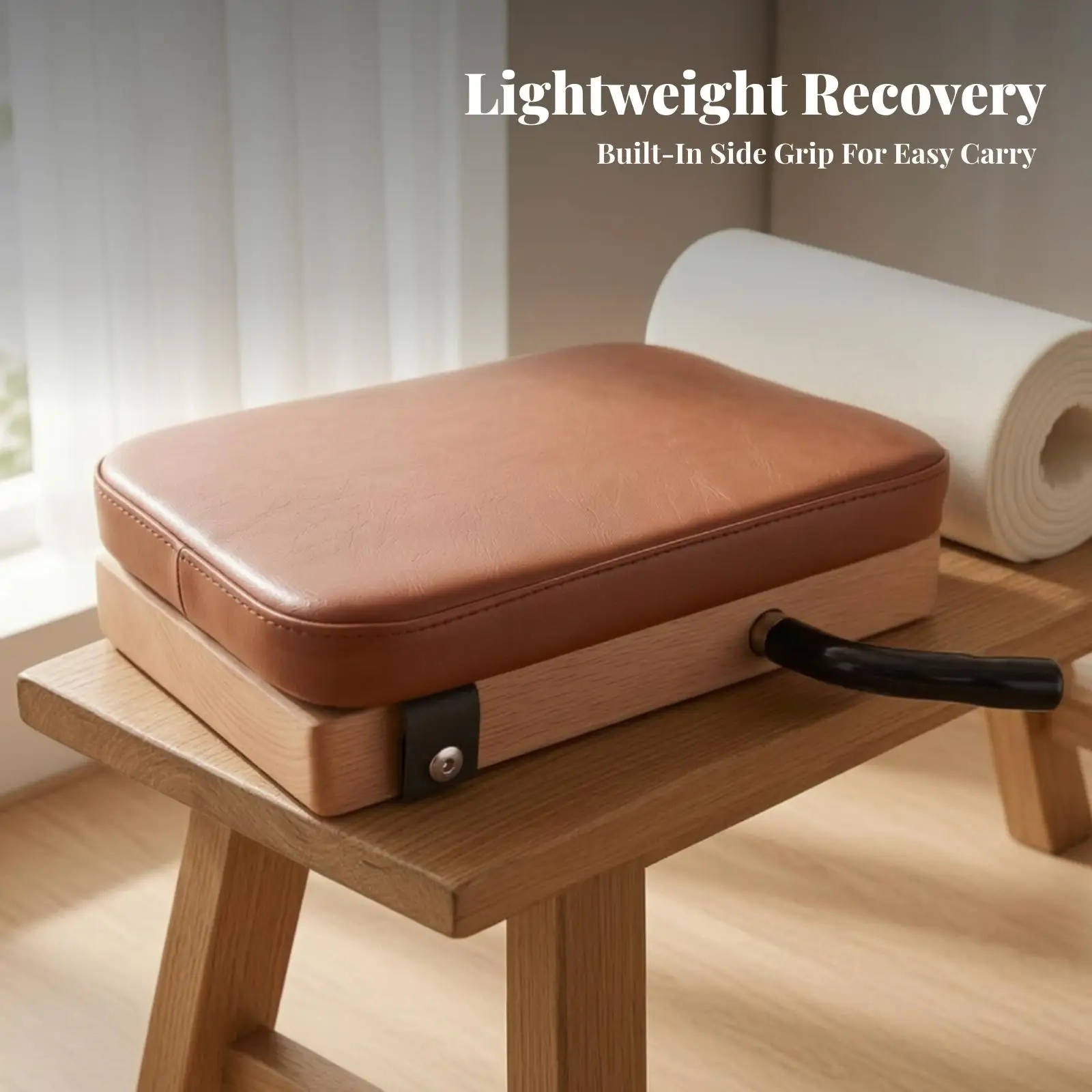 Chiropractic Pressing Board Low-profile Solid Platform with Handle Padded Cushioned Top for Posture Training
