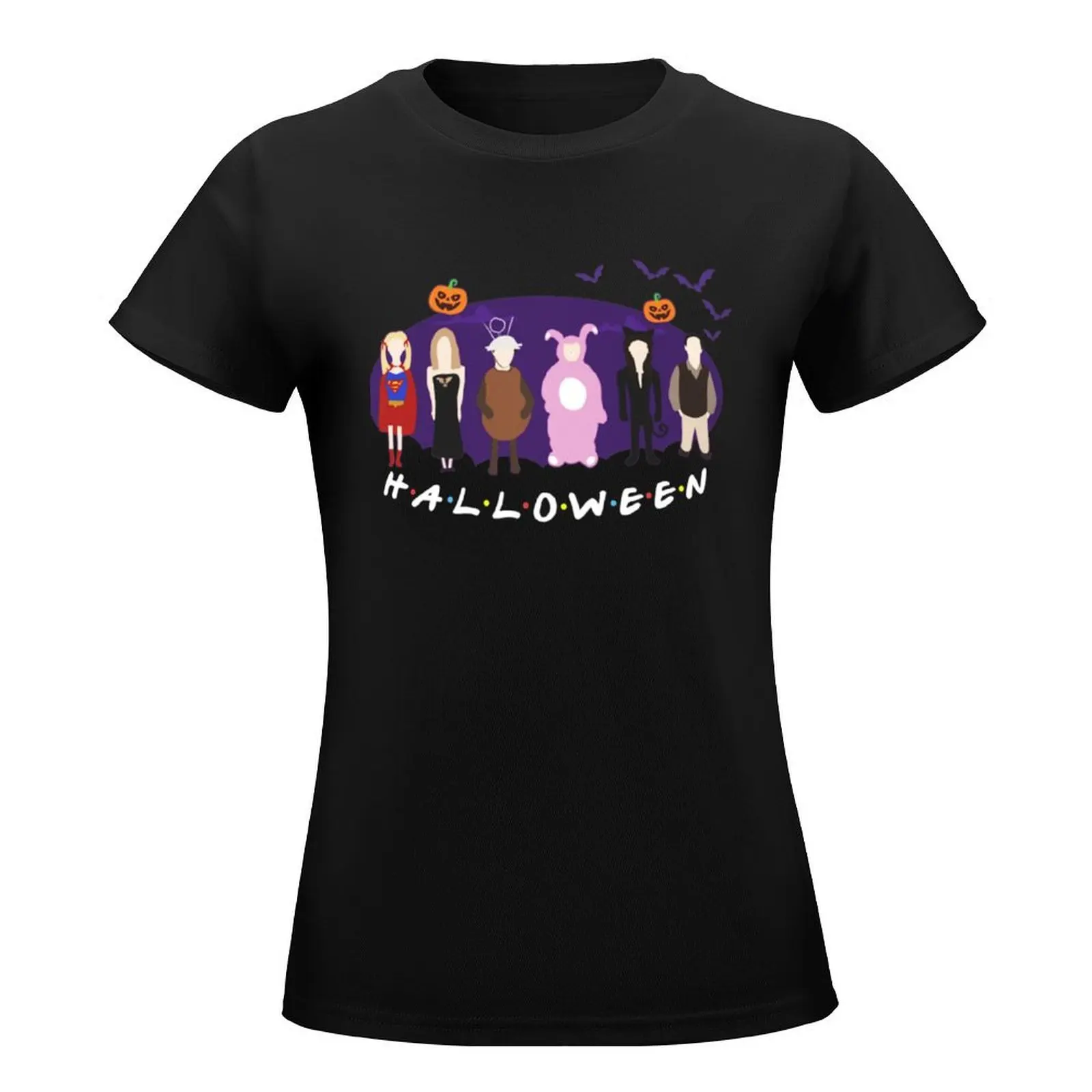 Friends-Halloween T-Shirt funnys anime clothes quick drying graphics white t-shirts for Women