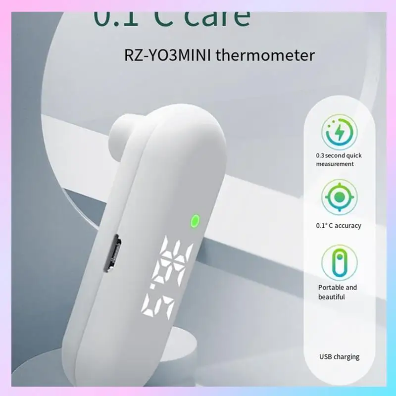 AB25-USB Rechargeable Digital Thermometer, Contactless High-Accuracy Body Temperature Meter
